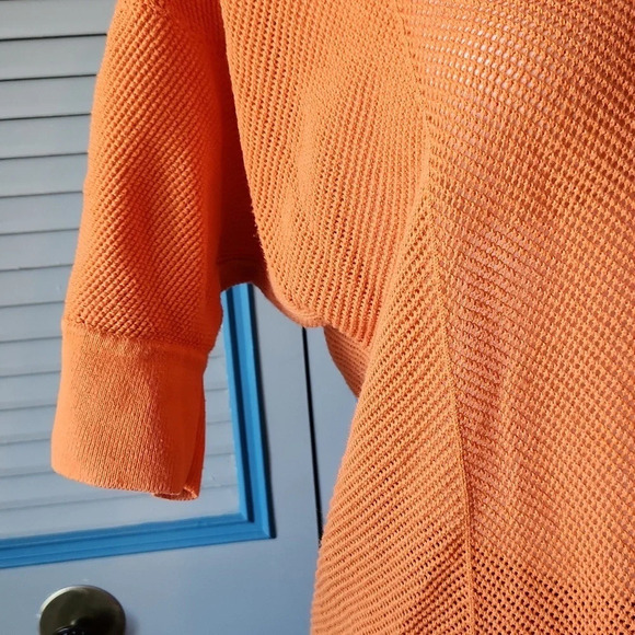 Neiman Marcus Sheer Orange Cotton Top - Picture 5 of 11